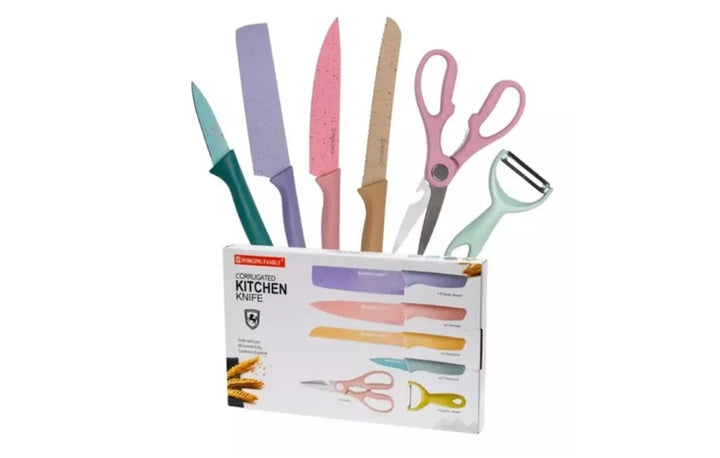 Set De Cuchillos Colores Pastel X6 Pieza